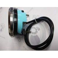 SE9798B Faria Marine Boat MPH Speedometer Dash Gauge Black/White Chrome