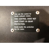 HONDA 06240-ZW5-U40 SINGLE ENGINE TOP MOUNT REMOTE CONTROL FOR PARTS ONLY