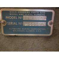 3914636 GM Chevy Small Block Engine 307 V8 OMC 1968 Motor