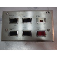 Vintage Chris Craft Scorpion Boat Aluminum Dash Panel Switches 8.75" x 5.25"