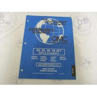 0439298 OMC Evinrude Johnson 20-30 HP 18JET Rope AC Outboard Parts Catalog 1998