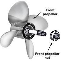 Mercruiser BRAVO III DUAL PROP (F)-15-1/2 X 26 Pitch 4 Blade SST Front Propeller