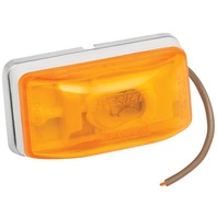 WATERPROOF COMBINATION CLEARANCE/MARKER LIGHT Amber Stud Mount White Base 203233