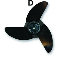MotorGuide 3-Blade Black Machete III Trolling Motor Prop, 3.5" Hub
