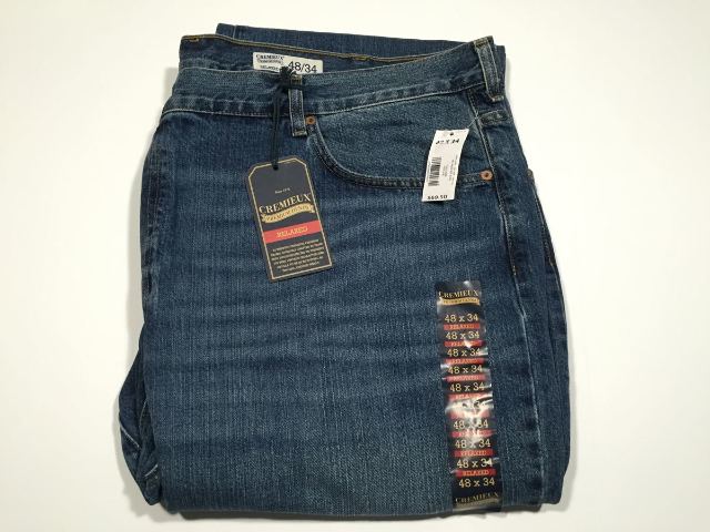 Cremeiux Relaxed Fit Mens Jeans Vintage Wash 48x34