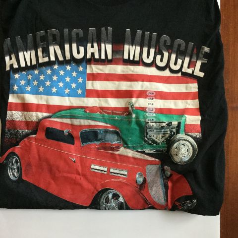 Bioworld Black Graphic T-Shirt American Muscle Cars 2XLB NWT
