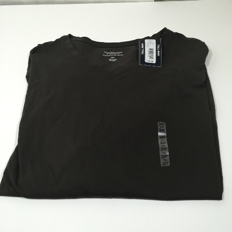 Roundtree & Yorke Soft-Washed Jersey V-Neck T-Shirt 2XT Dusty Slate Long-Sleeve