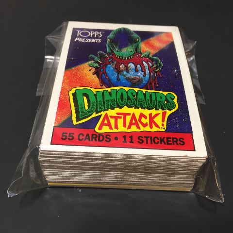 Dinosaurs Attack!  1988 Topps Complete Set of 55 Trading Cards & 11 Stickers