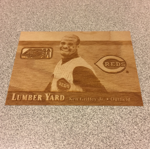 2002 Upper Deck 40 Man LUMBER YARD Ken Griffey Jr. WOOD INSERT SP #LY12 RARE