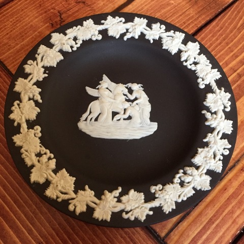 Wedgwood Jasperware Decorative Dish White on Black