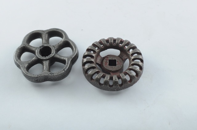 Lot of 2 Vintage 5.5" CAST IRON Water Valve Handles