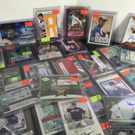 Lot of 50 Baseball Cards Auto Relics Game Used Bat Jersey Patch POA Serial