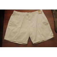 Foundry Mens Flat Front Cotton Shorts 10" Inseam Comfort Waist 44 Black
