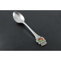 .835 Sterling Silver Souvenier Spoon - Bruxelles Enameled 4-5/8"