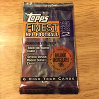 Lot of 4 1995 Topps Finest Ser. 2 Football -Unopened 6 Card Packs
