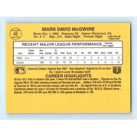 1987 Donruss #46 Mark McGwire RC -PICK YOUR CARD! (PDC_RC_1137)
