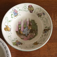 2 Wedgwood Beatrix Potter Peter Rabbit Child Bowls Made in England
