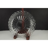 Anchor Hocking USA Waterford Clear AKA Waffle Crystal Salad Plate