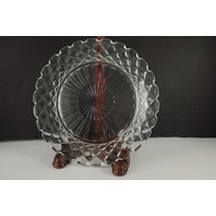 Anchor Hocking USA Waterford Clear AKA Waffle Crystal Salad Plate
