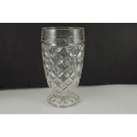 Anchor Hocking USA Waterford Clear AKA Waffle Crystal 10 oz. Footed Tumbler