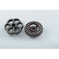 Lot of 2 Vintage 5.5" CAST IRON Water Valve Handles