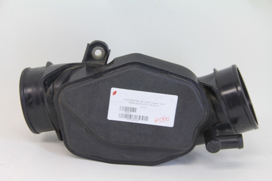 Infiniti G35 0307 Rear Air Intake Cleaner Duct 16576AL50A, A586, OEM, 2003, 2004, 2005, 2006