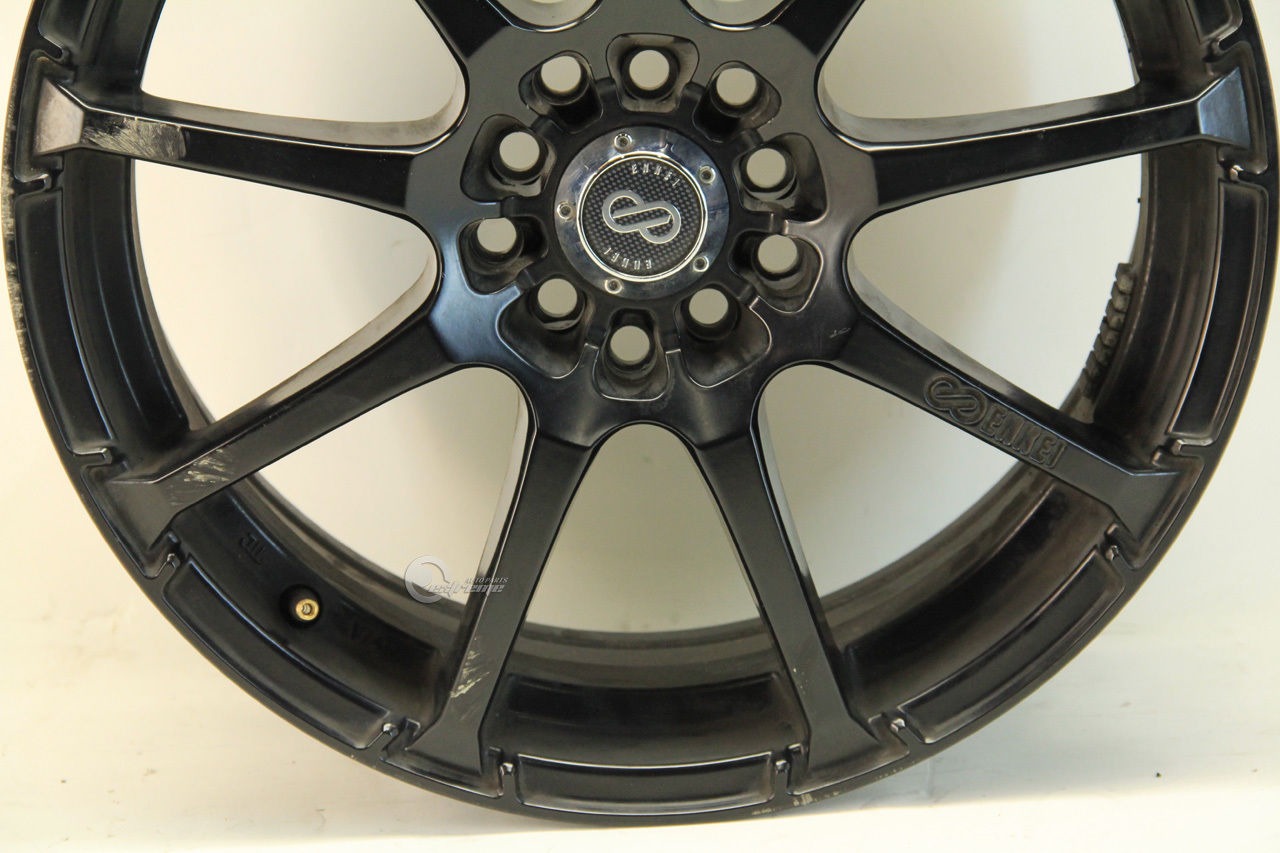 Enkei EDR9 17x7 9 Spoke Alloy Rim 5 Lug Nut 45 Inset. 5x100/114.3 Black