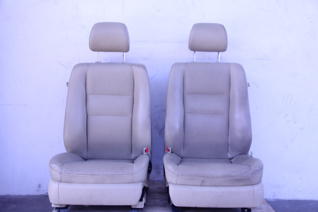 Acura RL 05-08 Front Seat Left Driver and Right Passenger Set Pair Tan, A627, OEM, 2005, 2006, 2007, 2008