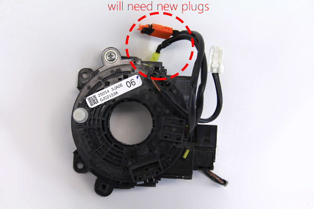 Infiniti QX60 14-15 SRS Clock Spring Spiral Reel Cable 25554-3JA0B, A630, OEM, 2014, 2015