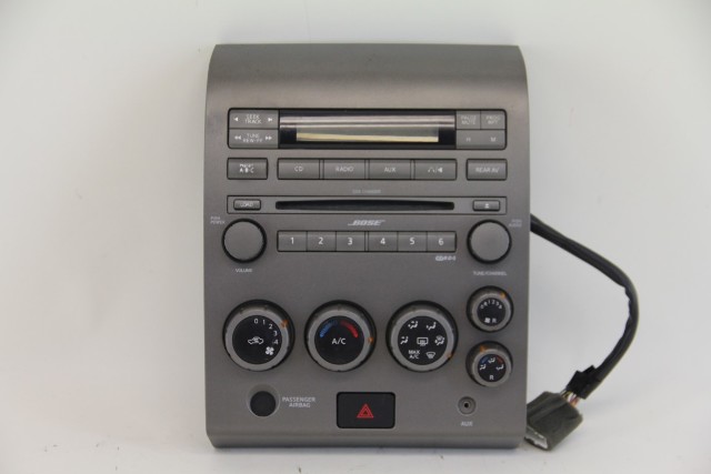 Nissan Armada 04-07 Radio CD AUX Player Climate Temperature Unit Panel Bezel, OEM, 2004, 2005, 2006, 2007