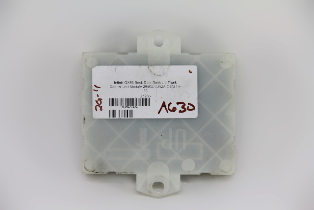 Infiniti QX60 14-15 Back Door Deck Lid Trunk Control Unit Module 284G4-3JA2A, A630, OEM, 2014, 2015