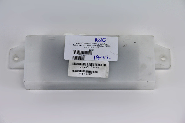 Infiniti QX60 14-15 Front Left/Driver Side Seat Switch Memory Computer Unit, A630, OEM, 2014, 2015