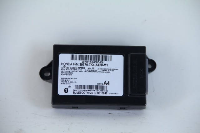 Acura TL 12-14 Bluetooth Module Unit Communication 39770-TK4-A42, A524, OEM, 2012, 2013, 2014