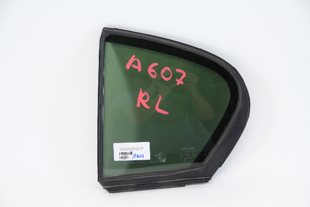 Lexus GS350 07-11 Rear Left/Driver Door Glass Window Vent 68124-30551, A607, OEM, 2007, 2008, 2009, 2010, 2011