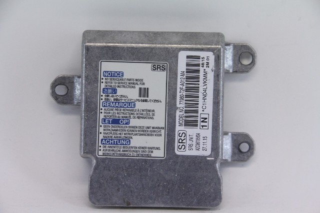 Honda Accord 16 Sedan SRS Unit Air Bag Module Computer 77960-T2F-A01, A615, OEM, 2016