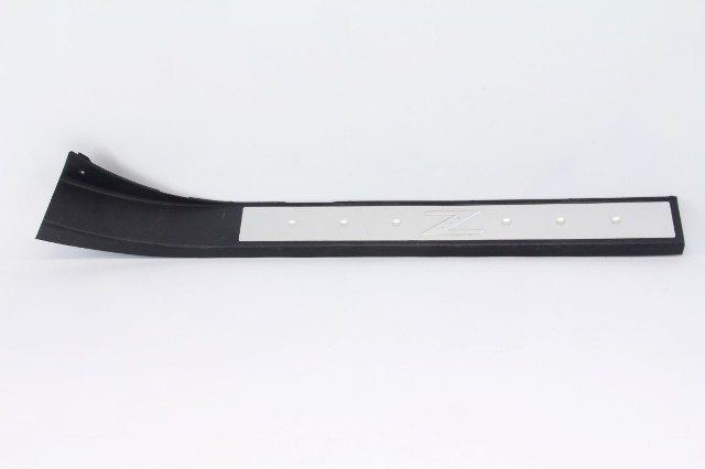 Nissan 350Z 03-05 Coupe Inner Door Sill Scuff Trim, Right/Passenger Side, Black, OEM, 2003, 2004, 2005