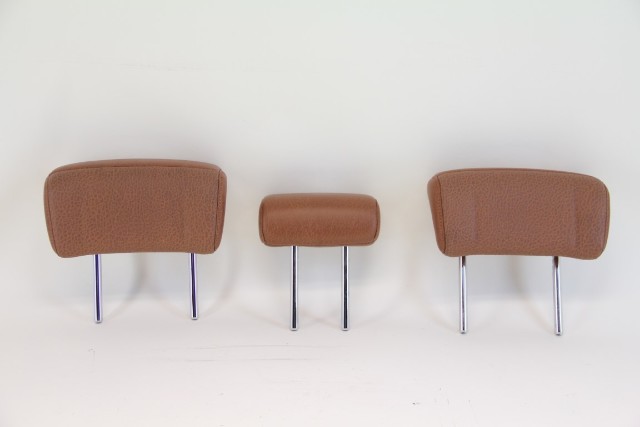 Infiniti FX35 06-08 FX45 Rear Headrest Head Rest Leather Brick Set 3 Piece, OEM, 2006, 2007, 2008