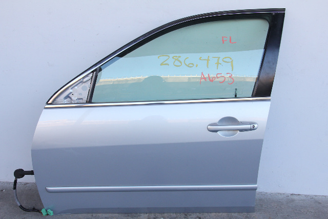 Honda Accord 03-07 Sedan Front Door Assy Left Driver Side Blue, A653, OEM, 2003, 2004, 2005, 2006, 2007