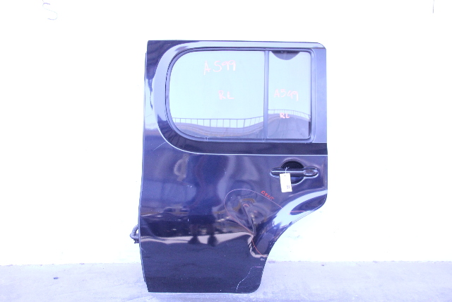 Nissan Cube 09-10 Rear Left/Driver Door Assy Black HBA0A-1FCMA, A599, OEM, 2009, 2010