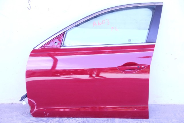Acura ILX 16-17 Front Left Door Assembly Red 67050-TX6-A80, A603, OEM, 2016, 2017