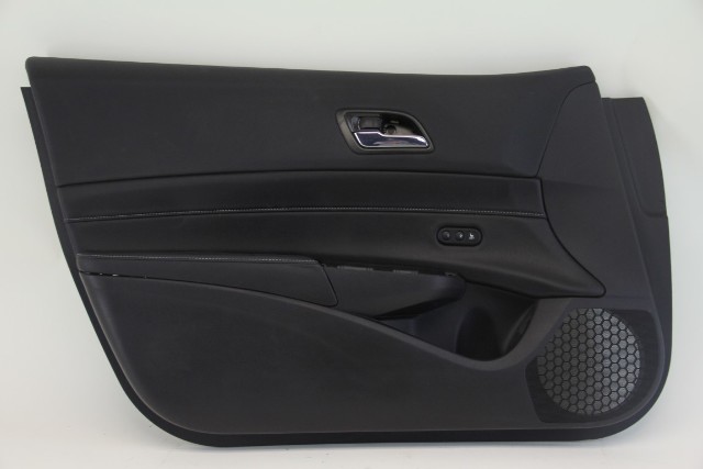 Acura ILX 16-17 Front Left/Driver Door Panel Black Leather, A603, OEM, 2016, 2017