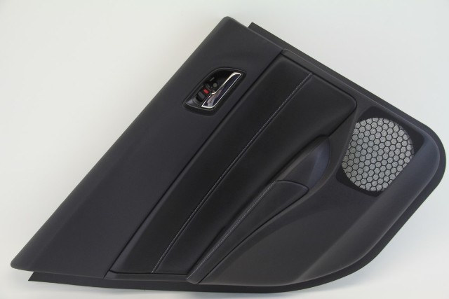 Acura ILX 16-17 Rear Left/Driver Door Panel Black Leather, A603, OEM, 2016, 2017