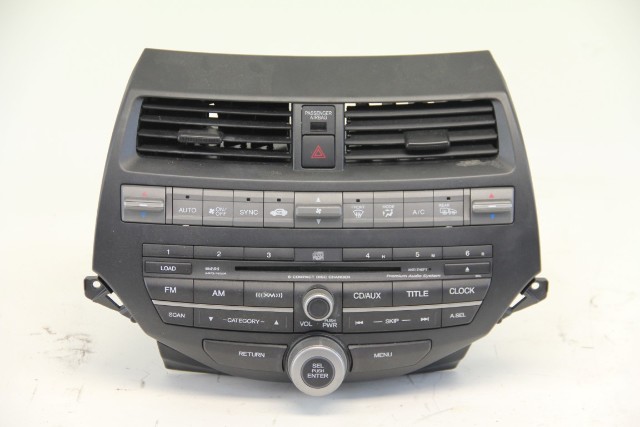 Honda Accord 08-12 AM/FM Radio 6 CD Changer Player, Auto Climate Control, A608, OEM, 2008, 2009, 2010, 2011, 2012