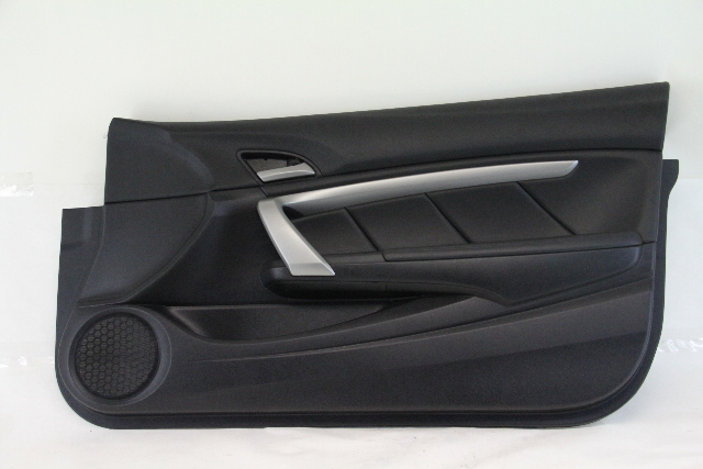 Honda Accord 08-12 Coupe Door Panel Front Right, Leather Black 83520-TE0-A52ZA, A605, OEM, 2008, 2009, 2010, 2011, 2012