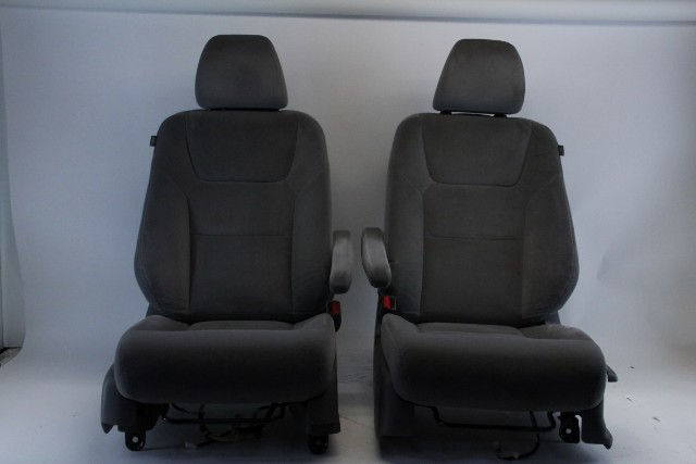 Honda Odyssey 08-10 Front Seat Set Right Passenger Left Driver Cloth Gray Manual, A622, OEM, 2008, 2009, 2010