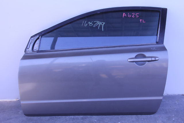 Honda Civic Si Coupe 06-11 Front Door Left Driver Side Electric Grey, A625, OEM, 2006, 2007, 2008, 2009, 2010, 2011