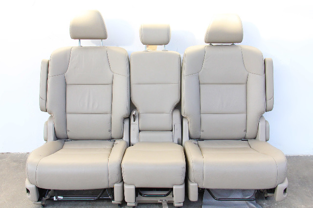 Honda Odyssey 11-13 Middle Seat Set Right Pass. Left Driver Leather Tan/Beige, A622, OEM, 2011, 2012, 2013