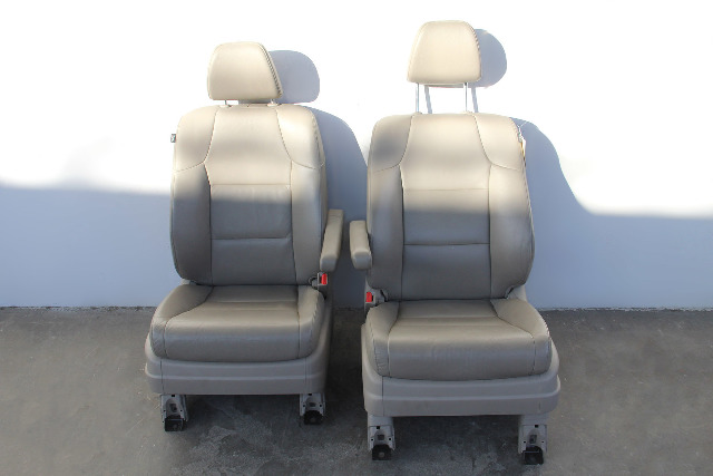 Honda Odyssey 11-13 Front Seat Set Right Passenger Left Driver Leather Tan/Beige, A622, OEM, 2011, 2012, 2013