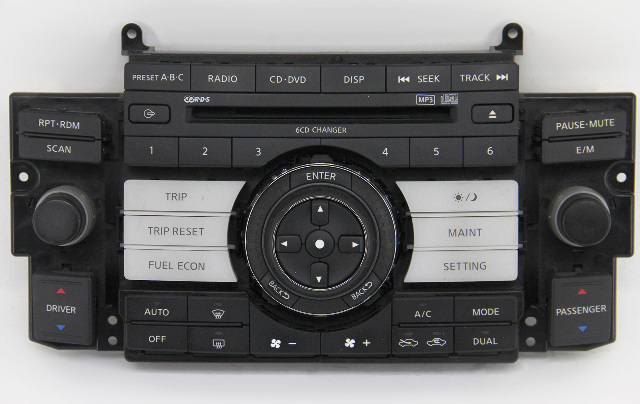 Infiniti FX35 06-08 Radio Climate Info Control Panel 28395-CL70A, A592, OEM, 2006, 2007, 2008