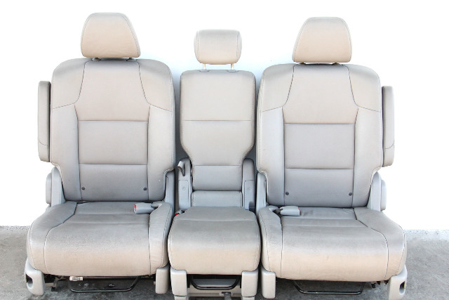 Honda Odyssey 11-13 Middle Seat Set Right Pass Left Driver Leather Grey, A640, OEM, 2011, 2012, 2013